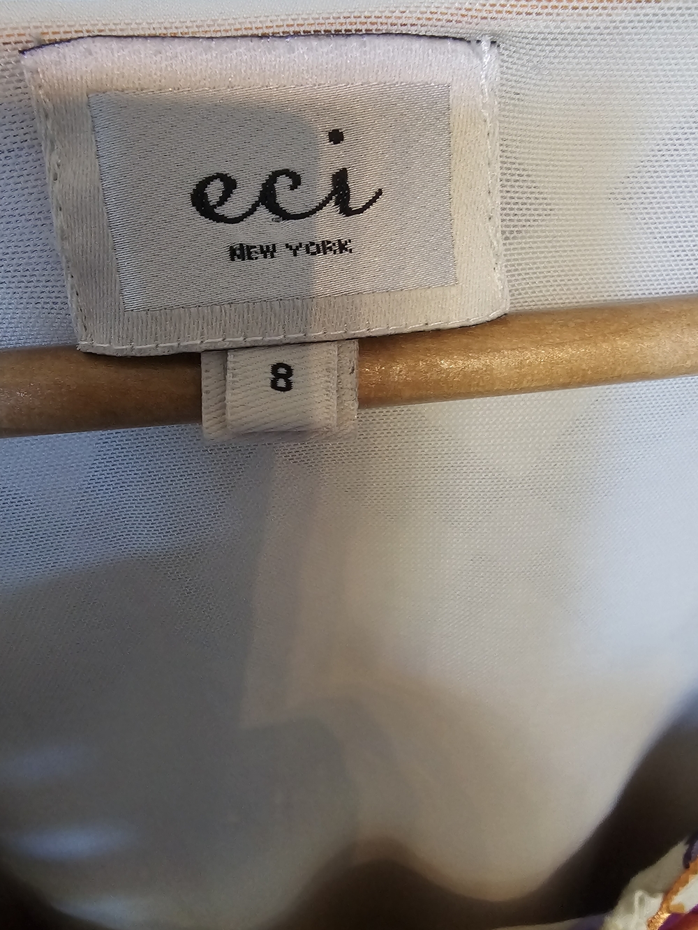 ECI New York Bold Retro Floral Geo Print Shift Dress Size 8 Sleeveless Lined Puc - Picture 3 of 3
